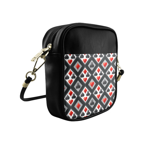 Clubs Diamonds Hearts Spades Playing Cards Sling Bag (Model 1627)