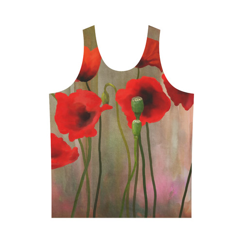 Poppies All Over Print Tank Top for Men (Model T43)