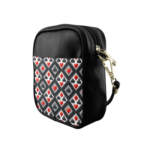 Clubs Diamonds Hearts Spades Playing Cards Sling Bag (Model 1627)