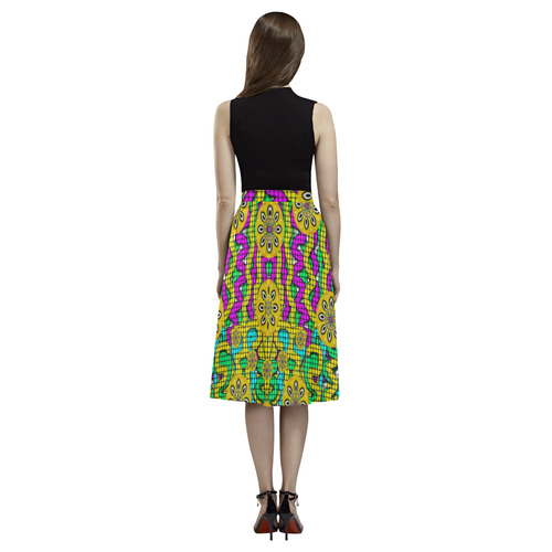 Merry happy festive flowers of love Aoede Crepe Skirt (Model D16)