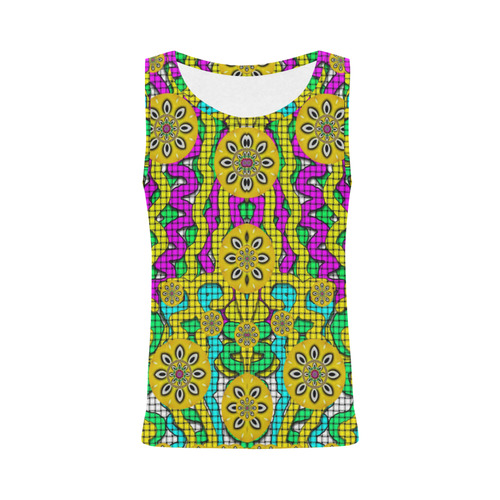Merry happy festive flowers of love All Over Print Tank Top for Women (Model T43)