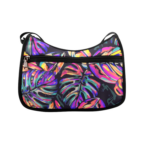 Colorful Tropical Jungle Leaves Floral Crossbody Bags (Model 1616)