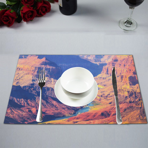 mountain and desert at Grand Canyon national park, USA Placemat 12’’ x 18’’ (Two Pieces)