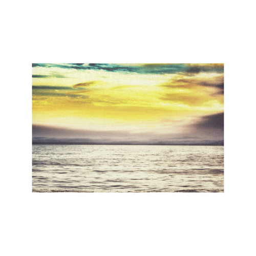 cloudy sunset sky with ocean view Placemat 12’’ x 18’’ (Two Pieces)