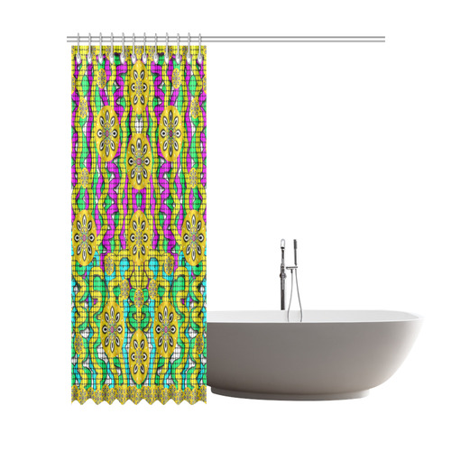 Merry happy festive flowers of love Shower Curtain 72"x84"