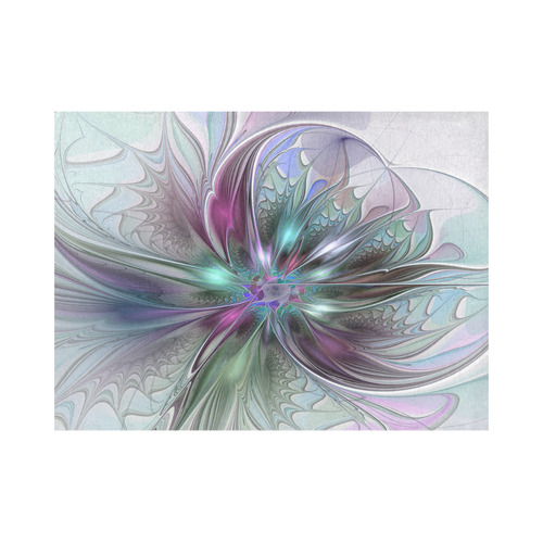 Colorful Fantasy Abstract Modern Fractal Flower Placemat 14’’ x 19’’