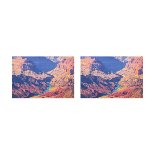 mountain and desert at Grand Canyon national park, USA Placemat 12’’ x 18’’ (Two Pieces)