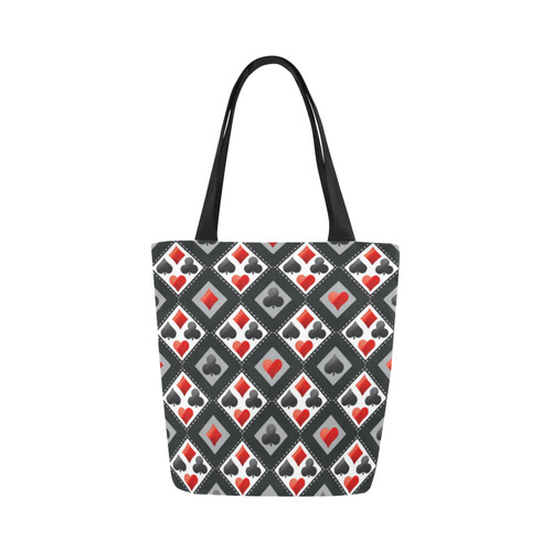 Clubs Diamonds Hearts Spades Playing Cards Canvas Tote Bag (Model 1657)