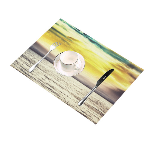 cloudy sunset sky with ocean view Placemat 14’’ x 19’’