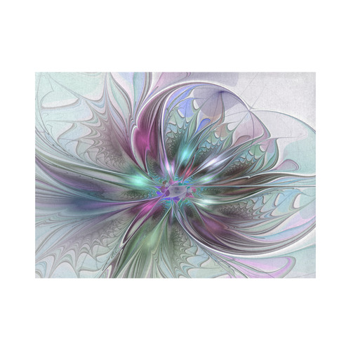 Colorful Fantasy Abstract Modern Fractal Flower Placemat 14’’ x 19’’ (Set of 2)