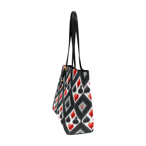 Clubs Diamonds Hearts Spades Playing Cards Euramerican Tote Bag/Large (Model 1656)