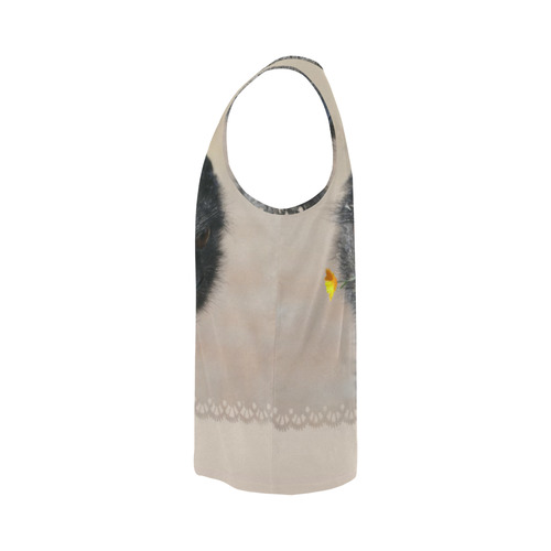 Happy Emu with Flower, photo All Over Print Tank Top for Men (Model T43)