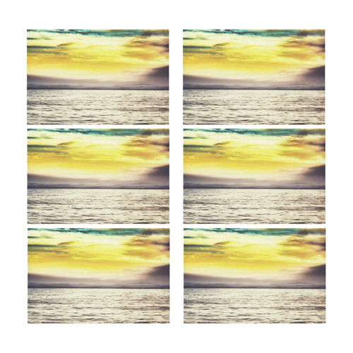 cloudy sunset sky with ocean view Placemat 12’’ x 18’’ (Set of 6)