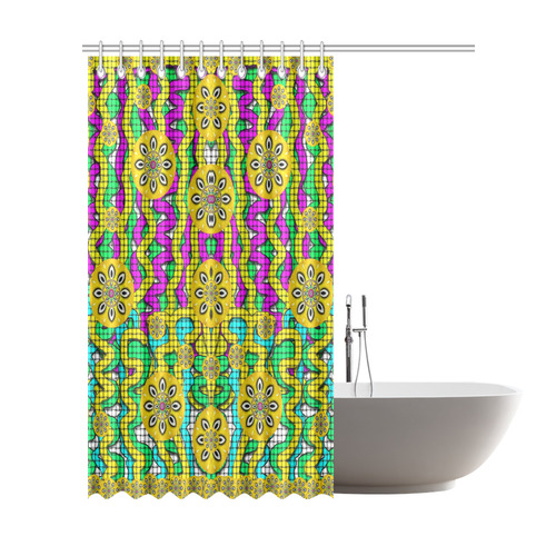 Merry happy festive flowers of love Shower Curtain 72"x84"
