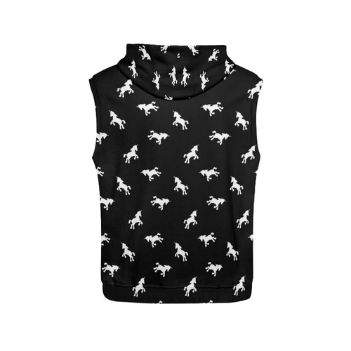 Teeny Unicorns All Over Print Sleeveless Hoodie for Women (Model H15)