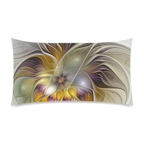 Abstract Colorful Fantasy Flower Modern Fractal Rectangle Pillow Case 20"x36"(Twin Sides)