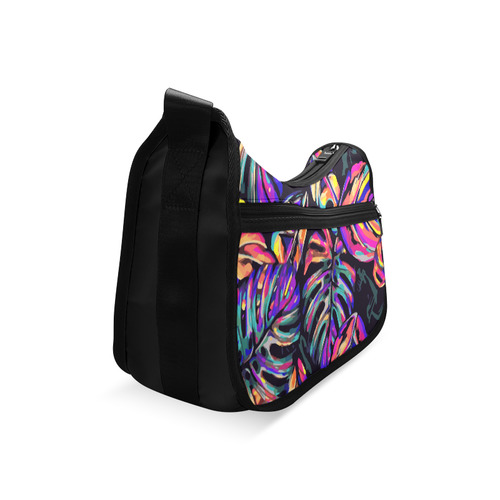 Colorful Tropical Jungle Leaves Floral Crossbody Bags (Model 1616)