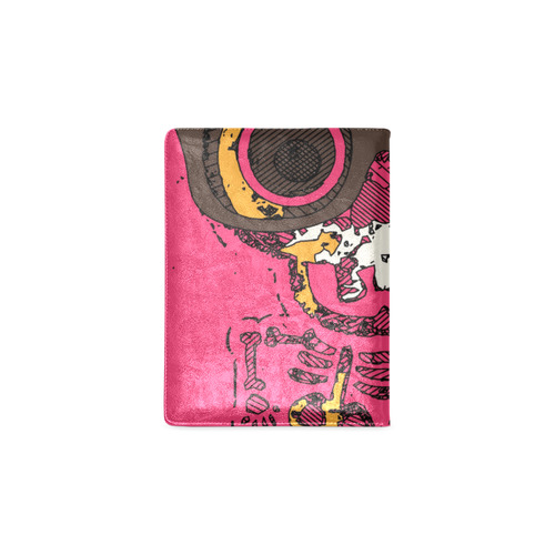 funny skull and bone graffiti drawing in orange brown and pink Custom NoteBook B5