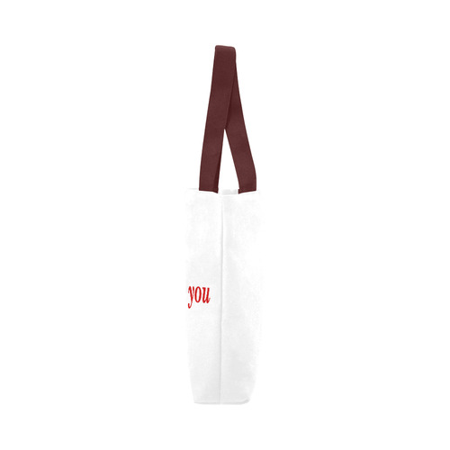 1657red thank you Mary&I Canvas Tote Bag (Model 1657)