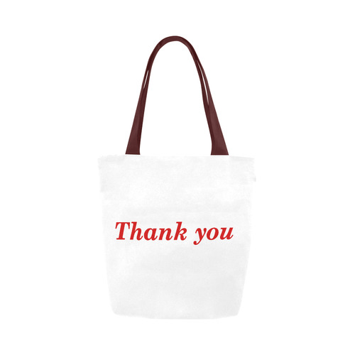 1657red thank you Mary&I Canvas Tote Bag (Model 1657)