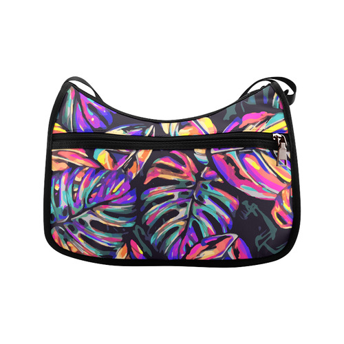 Colorful Tropical Jungle Leaves Floral Crossbody Bags (Model 1616)