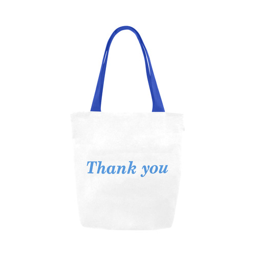 1657blue thank you Mary&I Canvas Tote Bag (Model 1657)