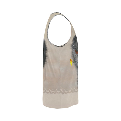 Happy Emu with Flower, photo All Over Print Tank Top for Men (Model T43)