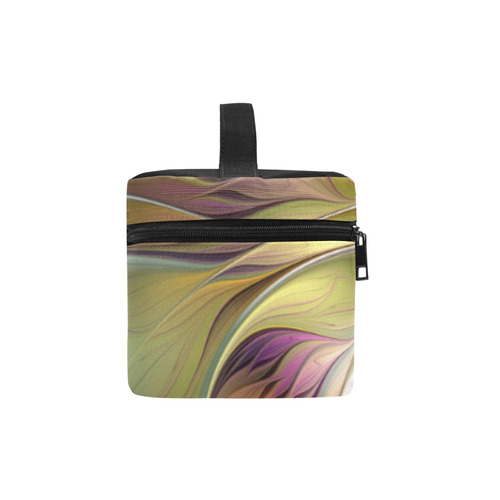 Abstract Colorful Fantasy Flower Modern Fractal Cosmetic Bag/Large (Model 1658)