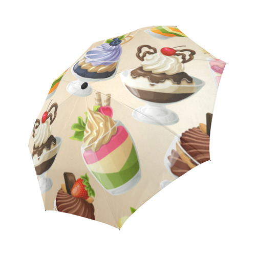 Delicious Desserts Ice Cream Chocolate Auto-Foldable Umbrella (Model U04)