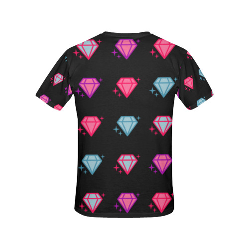 Diamonds are a Girls Best Friend All Over Print T-Shirt for Women (USA Size) (Model T40)