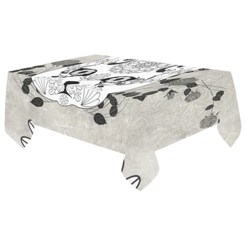 Wonderful sugar cat skull Cotton Linen Tablecloth 60"x 104"