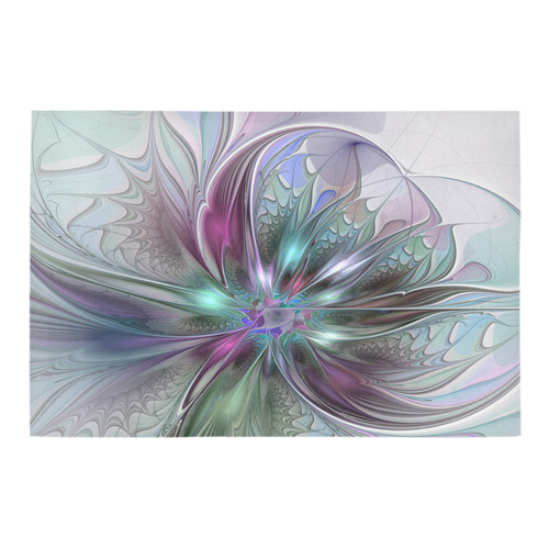 Colorful Fantasy Abstract Modern Fractal Flower Azalea Doormat 24" x 16" (Sponge Material)