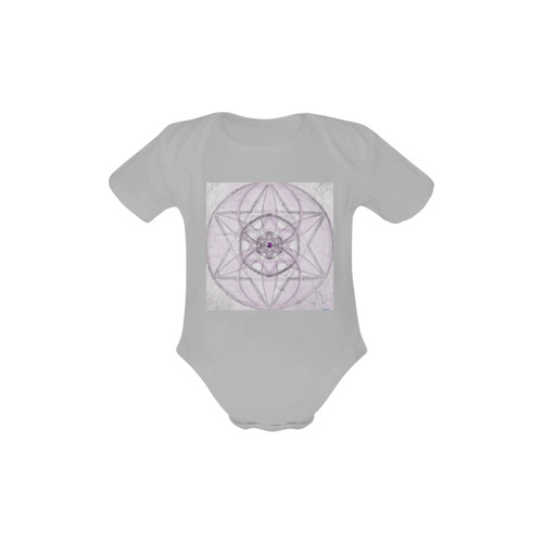 Protection- transcendental love by Sitre haim Baby Powder Organic Short Sleeve One Piece (Model T28)