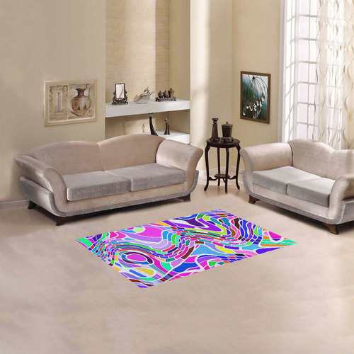 Abstract Pop Colorful Swirls Area Rug 2'7"x 1'8‘’