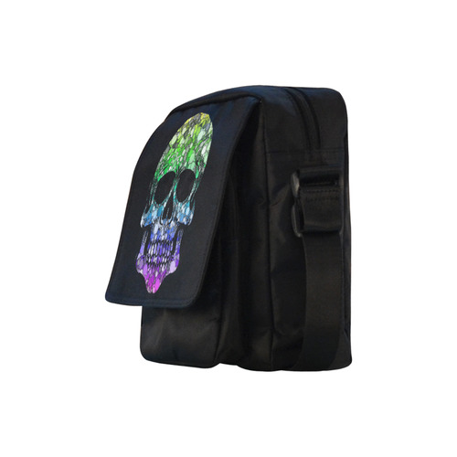 Awesome Bubble Skull E by JamColors Crossbody Nylon Bags (Model 1633)