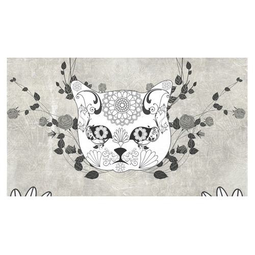 Wonderful sugar cat skull Cotton Linen Tablecloth 60"x 104"