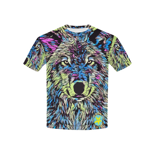 WOLF SUPERCOLOR ART Kids' All Over Print T-shirt (USA Size) (Model T40)