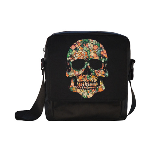 Awesome Bubble Skull D by JamColors Crossbody Nylon Bags (Model 1633)