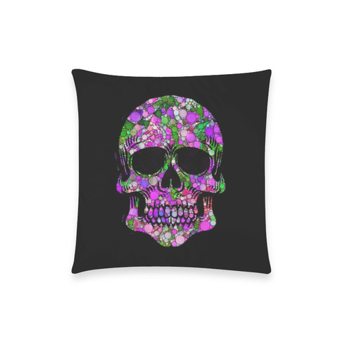 Awesome Bubble Skull B by JamColors Custom  Pillow Case 18"x18" (one side) No Zipper