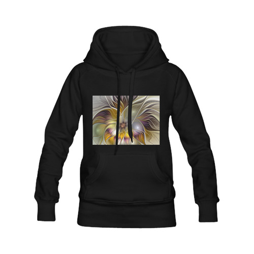 Abstract Colorful Fantasy Flower Modern Fractal Women's Classic Hoodies (Model H07)