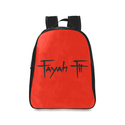 red and black school bag