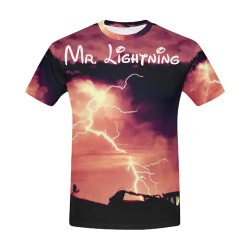 Mister Lightning All Over Print T-Shirt for Men (USA Size) (Model T40)