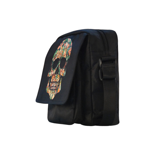 Awesome Bubble Skull D by JamColors Crossbody Nylon Bags (Model 1633)