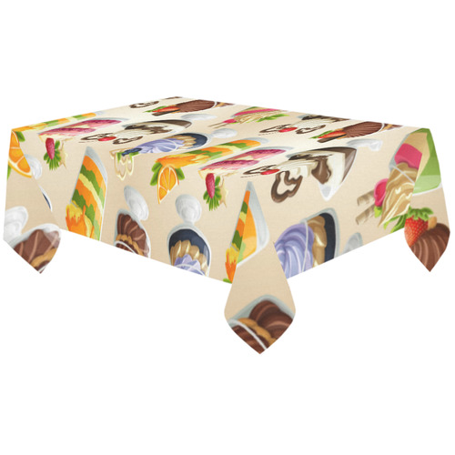 Delicious Desserts Ice Cream Chocolate Cotton Linen Tablecloth 60"x120"