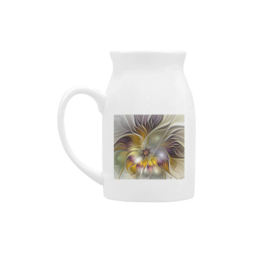 Abstract Colorful Fantasy Flower Modern Fractal Milk Cup (Large) 450ml