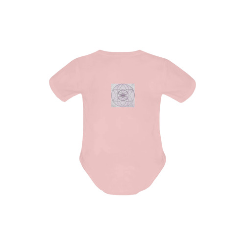 Protection- transcendental love by Sitre haim Baby Powder Organic Short Sleeve One Piece (Model T28)