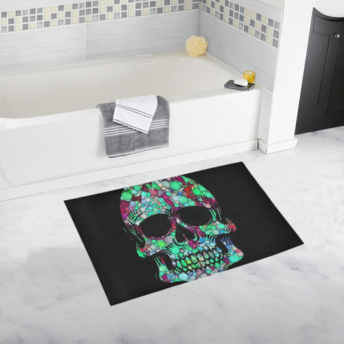 Awesome Bubble Skull C by JamColors Bath Rug 20''x 32''
