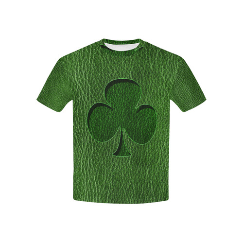 Leather-Look Irish Clover Kids' All Over Print T-shirt (USA Size) (Model T40)