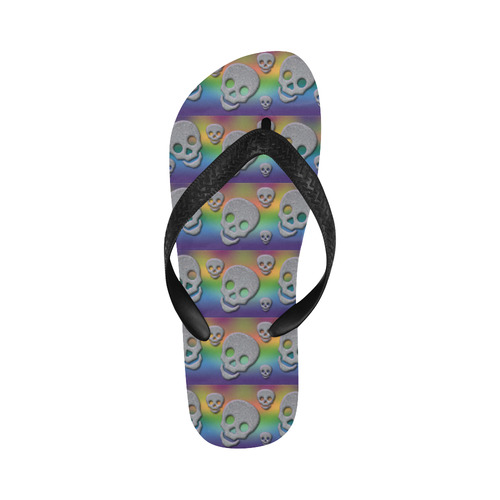 SKULLS MULTICOLOR Flip Flops for Men/Women (Model 040)