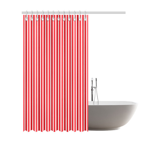Red White Candy Striped Shower Curtain 72 X84 Id D1665630